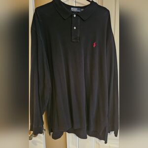 Men's Polo Ralph Lauren - Long Sleeve Polo - Black 2XL